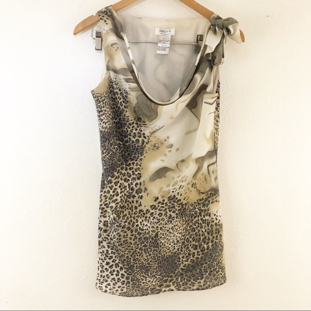 Dress-U by Sharon Animal Print Sleeveless Size 8